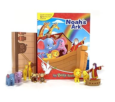 Phidal Noah's Ark My Busy Books - Storybook, 10 figurines, playmat