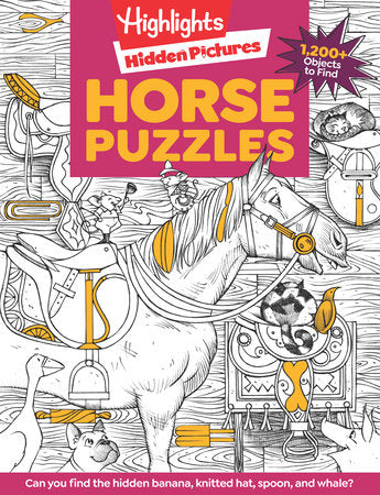 Horse Puzzles: Over 100 Search and Find Puzzles, Barns, Stables and Riding Adventures, Horse-Themed Hidden Pictures Activity Book for Kids 6 and Up
