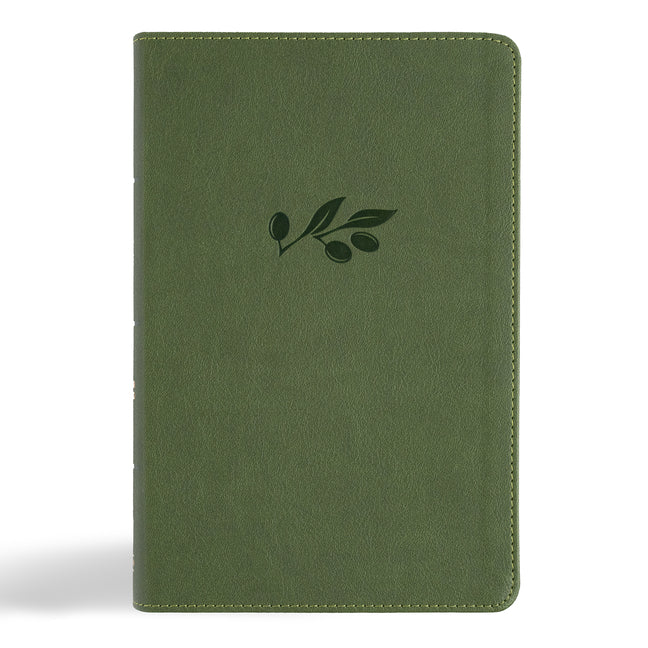 CSB Large Print Personal Size Reference Bible, Digital Study Edition, Olive Leathertouch by Csb Bibles by Holman