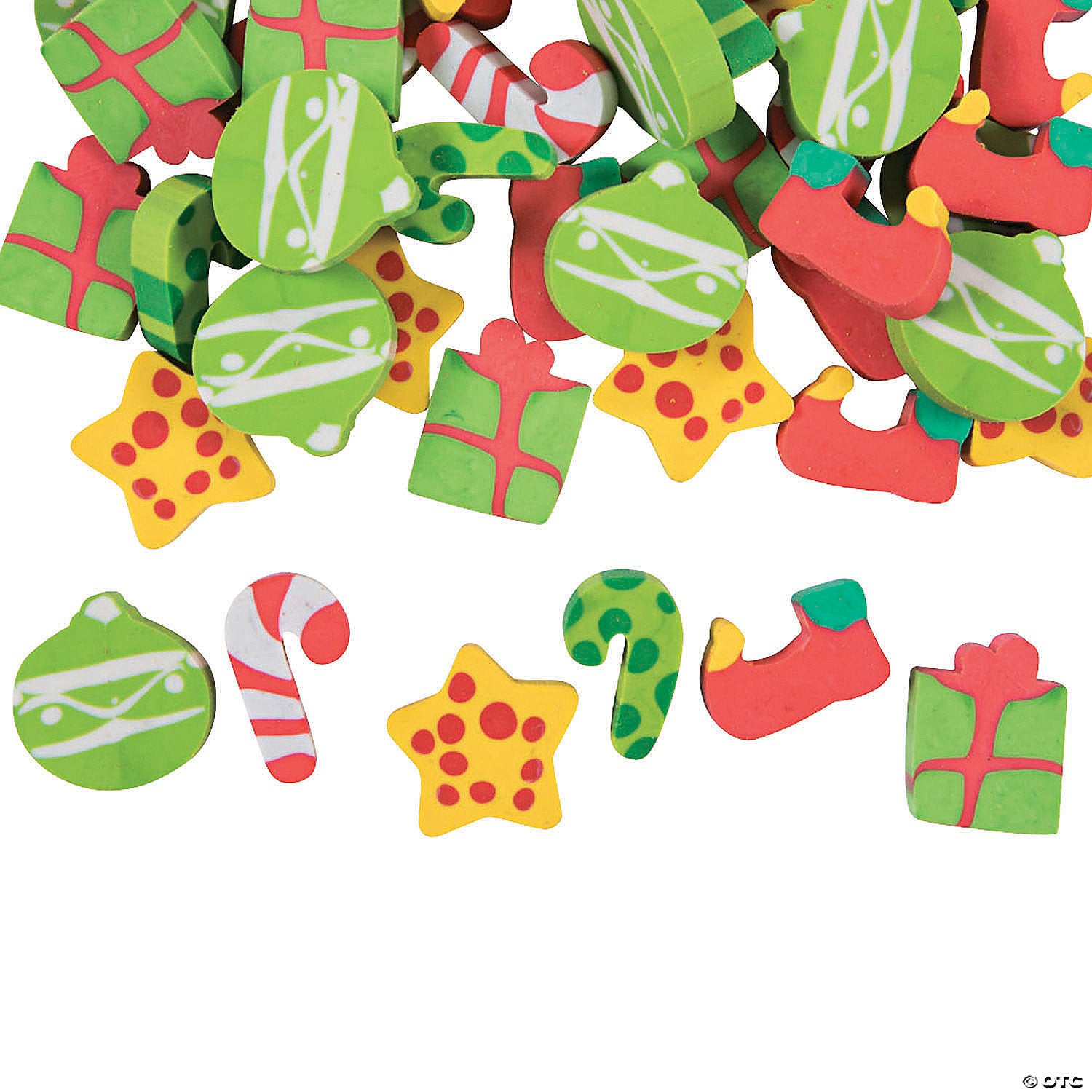 ASSORTED MINI CHRISTMAS ERASERS