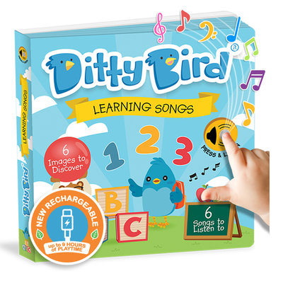 Ditty Bird | Learning Songs | Interactive Musical Book for toddlers 1- 3 | Sing-Along boardbook for baby