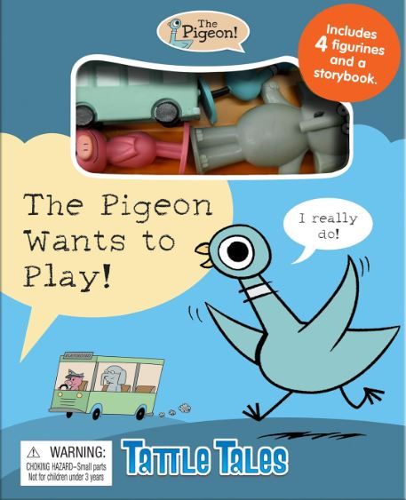 Hidden Pigeon Company Mo Willems Tattle Tales - Activity Books for kids, 12-page storybook, 4 figurines