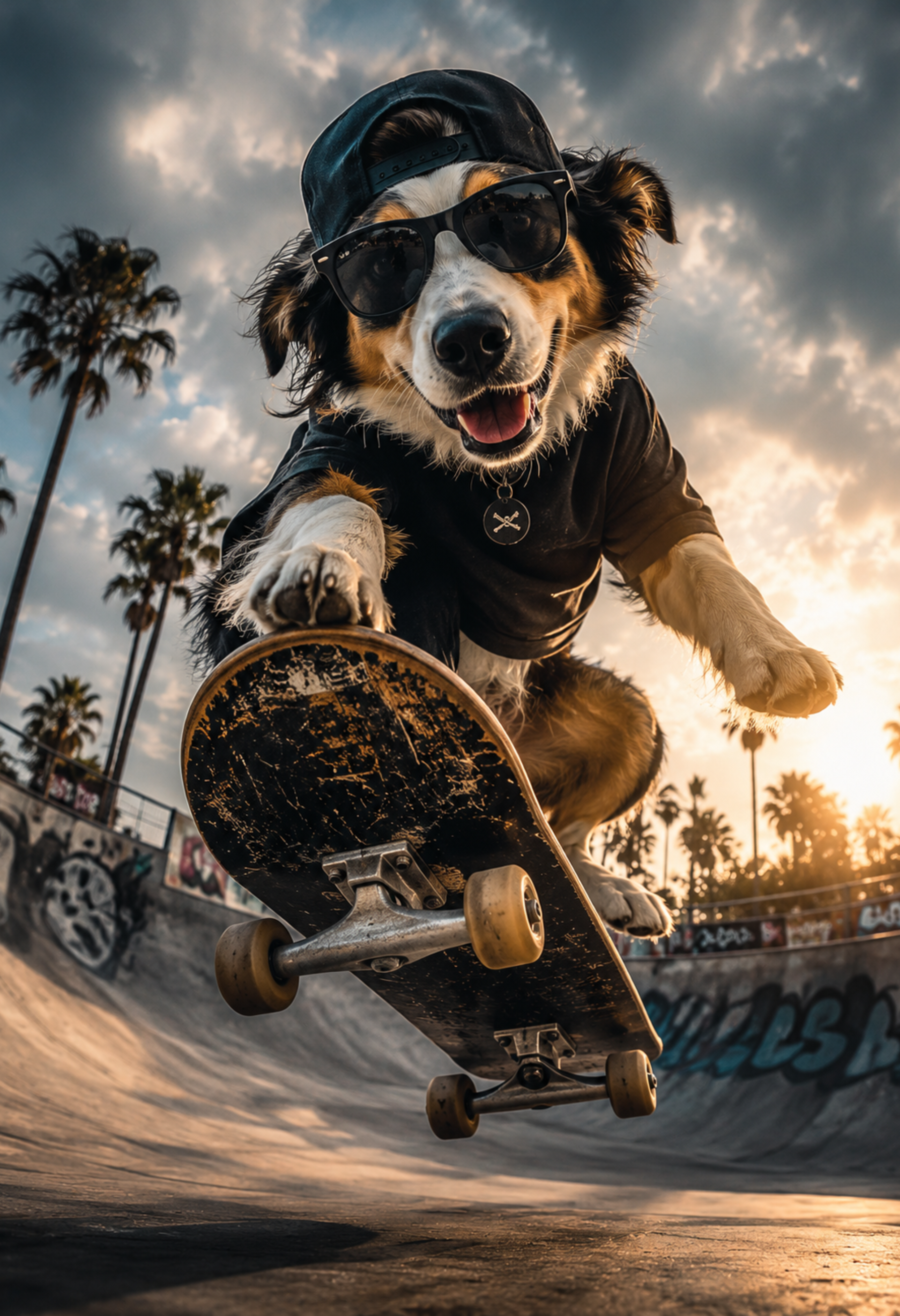 Dog Skating Poster