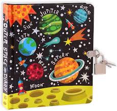 Outer Space Lock and Key Diary