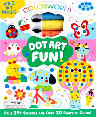 Colorworld: Dot Art Fun!: Plus 35+ Stickers and Over 30 Pages to Color! by Editors of Silver Dolphin Books