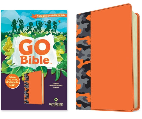 NLT Go Bible for Kids (Leatherlike, Orange Camo): A Life-Changing Bible for Kids by New Living Translation