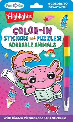 Color-In Stickers and Puzzles! Adorable Animals by Highlights