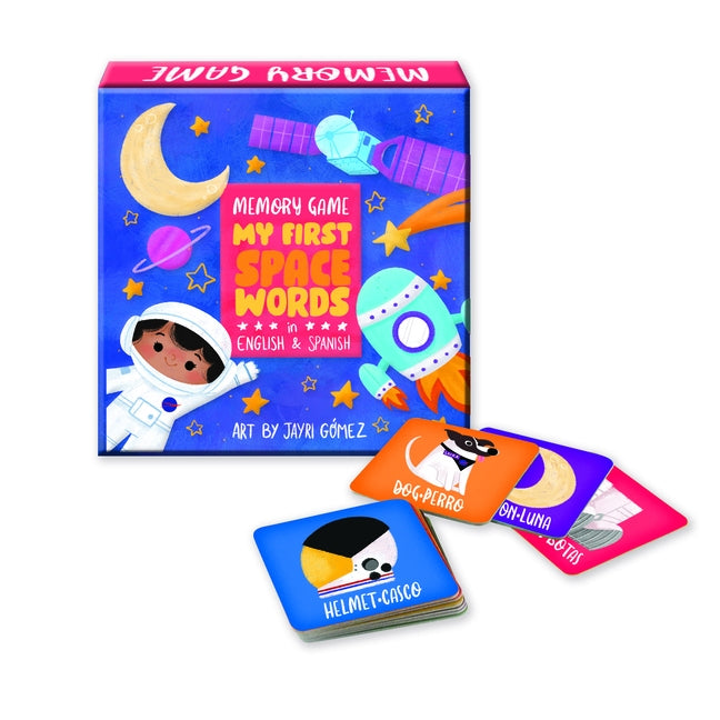 My First Space Words in English & Spanish Memory Game by Lil' Libros