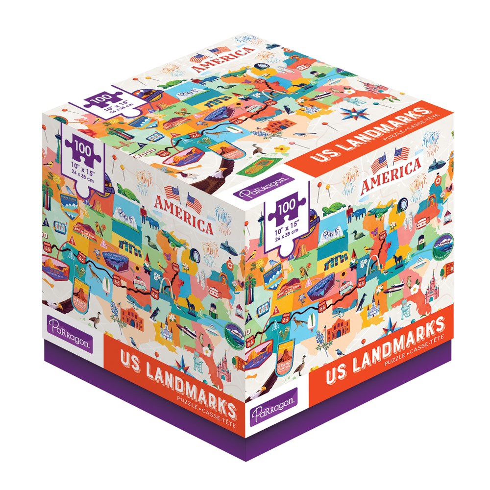 US Landmarks 100-Piece Puzzle