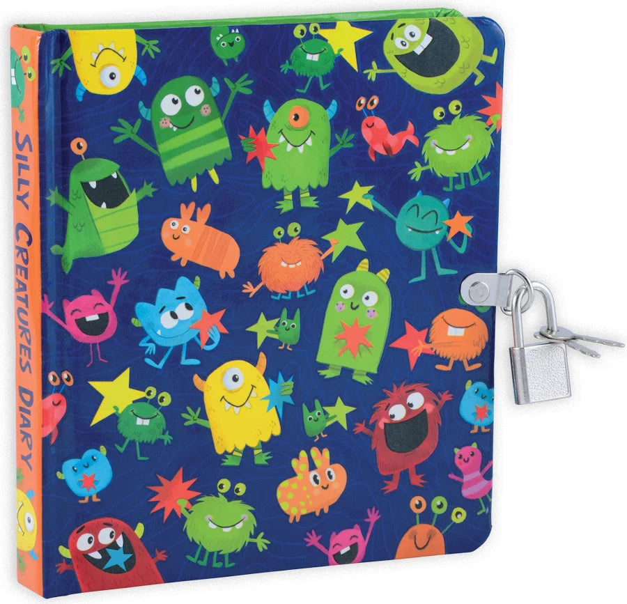 Silly Creatures Glow in the Dark Lock and Key Diary
