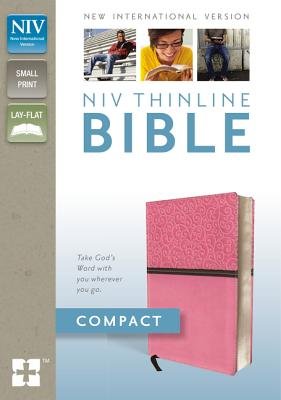 NIV PINK SWIRL THINLINE COMPACT BIBLE