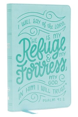 NKJV, Thinline Youth Edition Bible, Verse Art Cover Collection, Leathersoft, Teal, Red Letter, Comfort Print