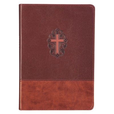 Journal Classic Zippered Luxleather Cross - John 3:16