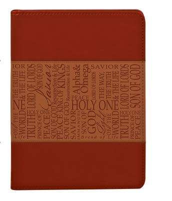 JOURNAL NAMES OF JESUS BROWN FAUX LEATHER