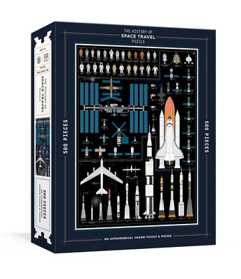 The History of Space Travel Puzzle: Astronomical 500-Piece Jigsaw Puzzle & Poster: Jigsaw Puzzles for Adults by Pop Chart Lab