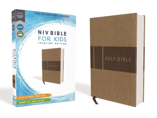 Niv, Bible for Kids, Leathersoft, Tan, Red Letter, Comfort Print: Thinline Edition by Zondervan